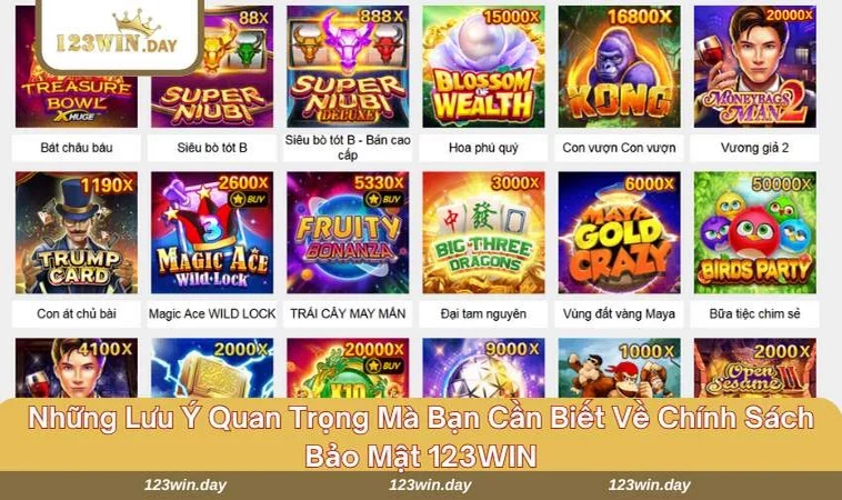 Chính Sách Bảo Mật 123WIN - Đảm Bảo Quyền Lợi Cho Người Dùng 626 Chú ý quan trọng hội viên cần nhớ kỹ khi tham gia tại 123WIN